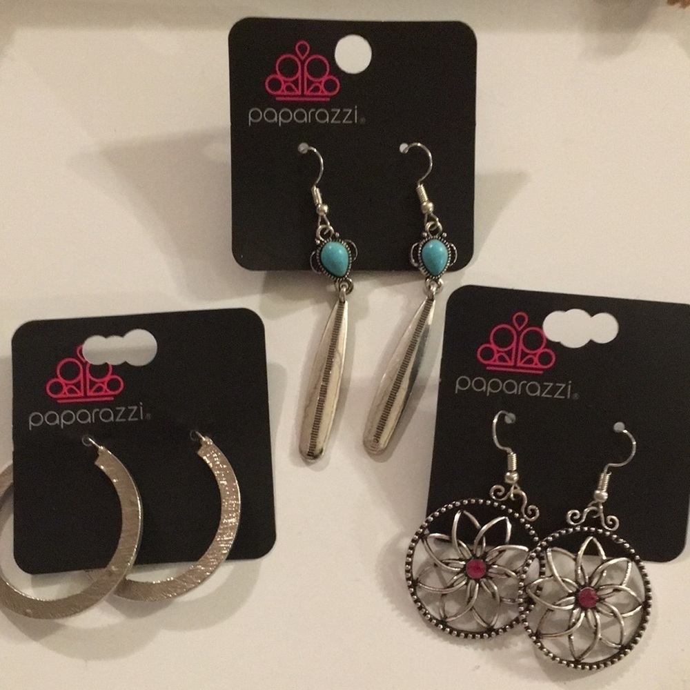Set of 3 Paparazzi Earrings (N)